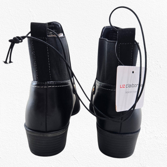 Liz Claiborne LC Barrington Black Suede Pointed Toe Ankle Booties Size 7.5 NIB - Picture 5 of 14